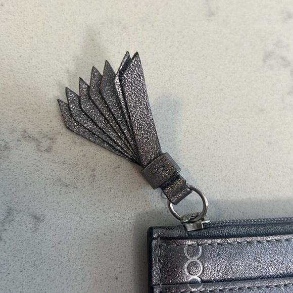 Coach pewter metallic silver card holder - Picture 2 of 7